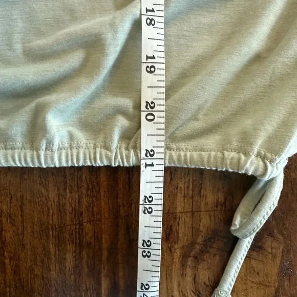 Apana | Nimbus Long Sleeve Top with Side Tie Waist, Light Green - Picture 7 of 8